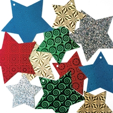Holographic Star Shapes - Pack of 40