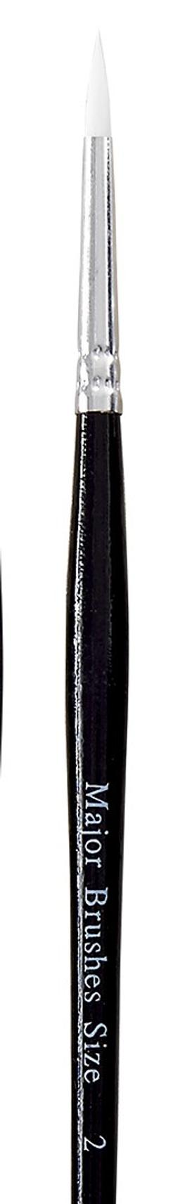 White Synthetic Sable Brushes - Round - Size 2 - Pack of 10