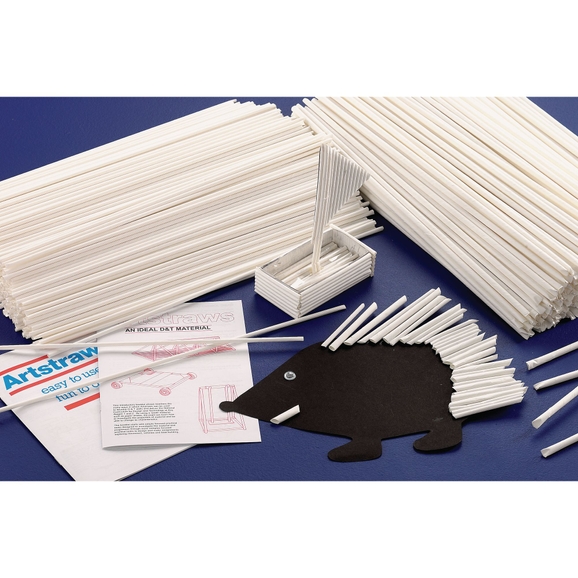 Artstraws Long White Jumbo Paper Straws - Amazing Arts and Crafts