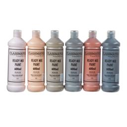 Classmates Ready Mixed Paint - Skin Tones - 600ml - Pack of 6