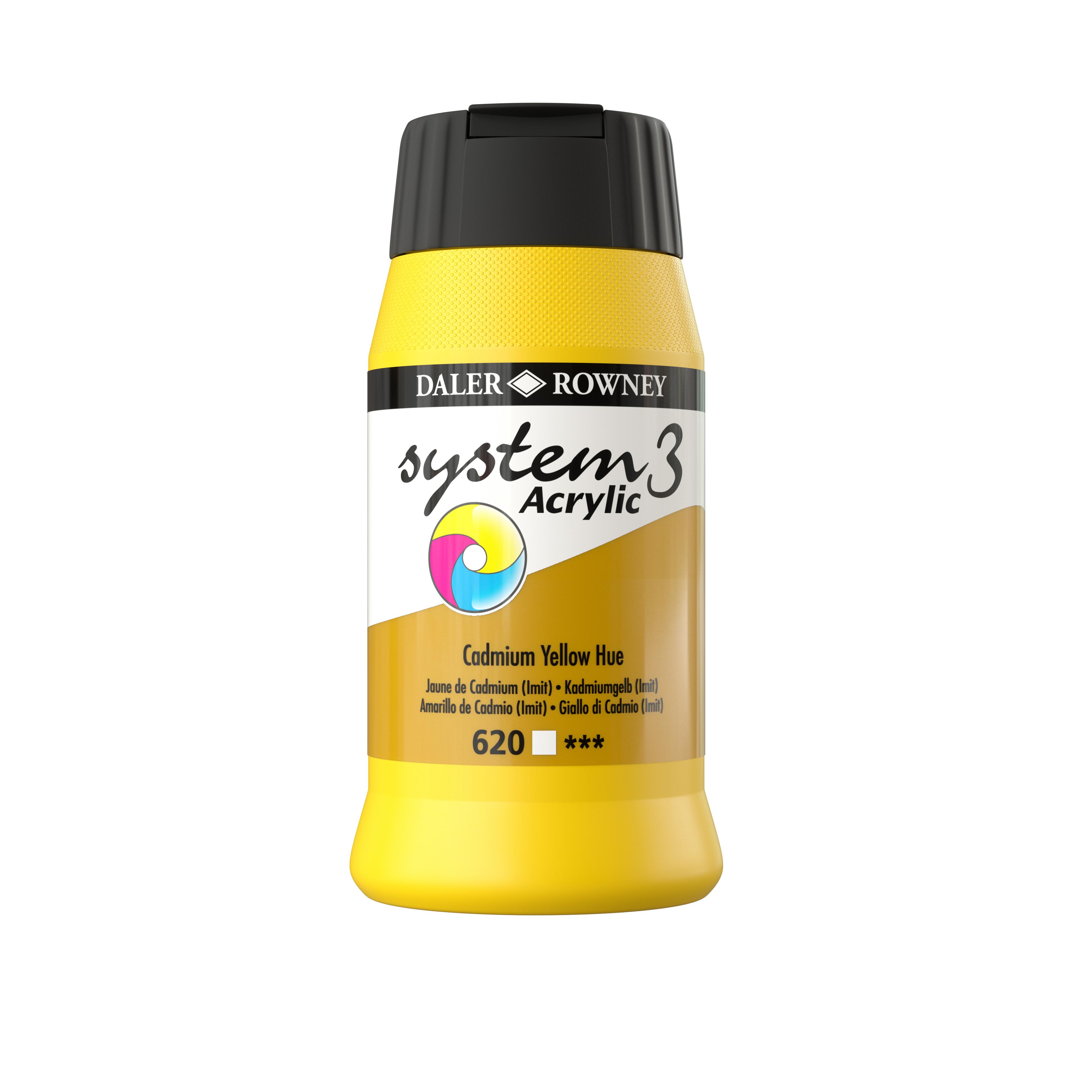 DALER-ROWNEY System3 Acrylic Paint - Cadmium Yellow - 500ml 