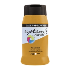 DALER-ROWNEY System3 Acrylic Paint - Pale Gold - 500ml