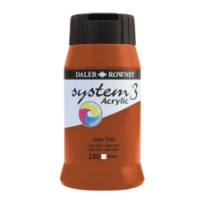 Daler Rowney System3 Acrylic Paint - 500ml - Copper