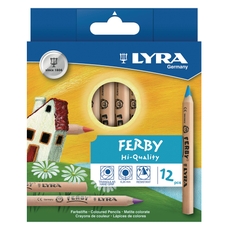 LYRA Ferby Triangular Colouring Pencils - Assorted - Pack of 12
