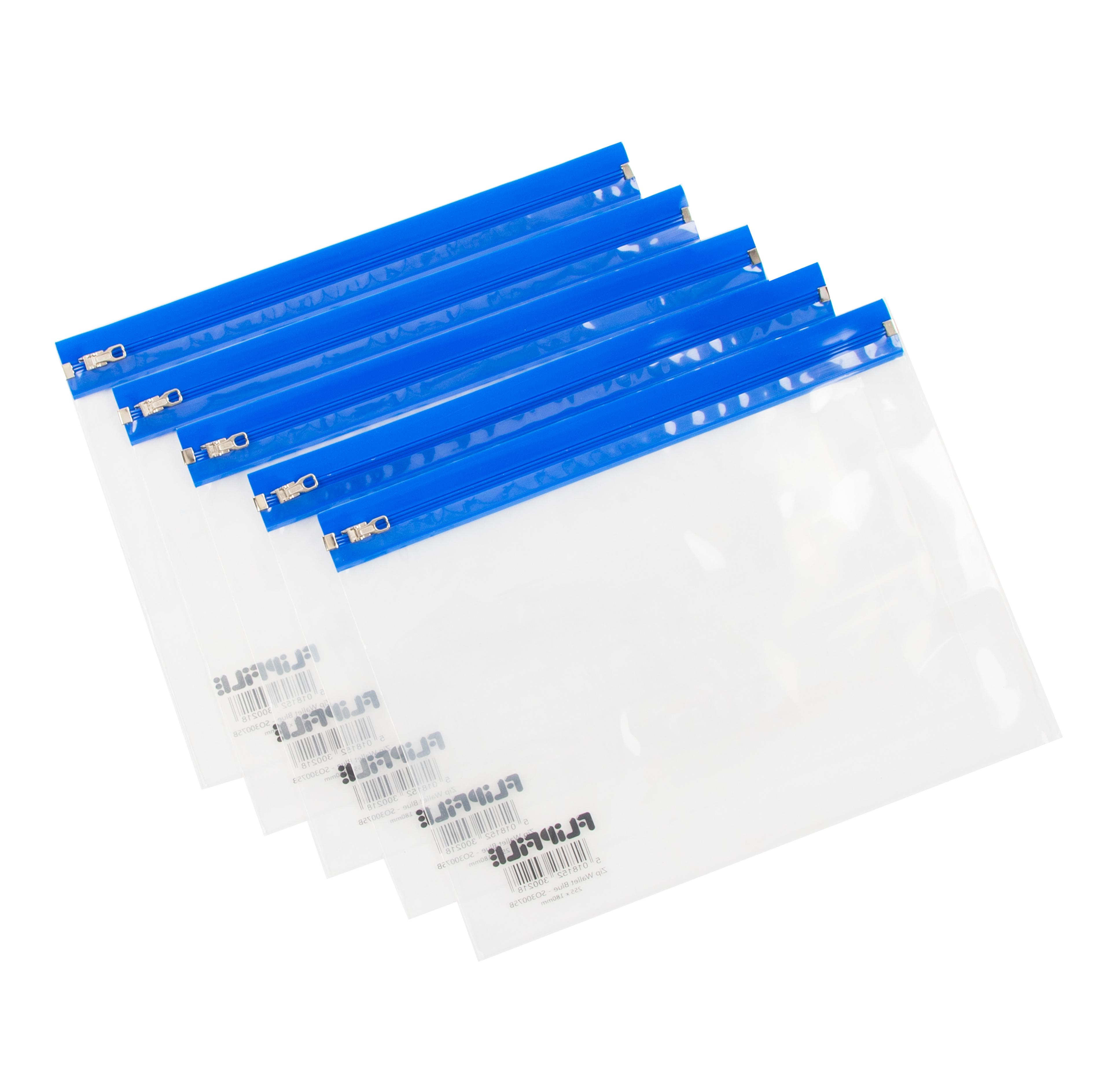 Zip Wallet - A5 - Blue - Pack of 25