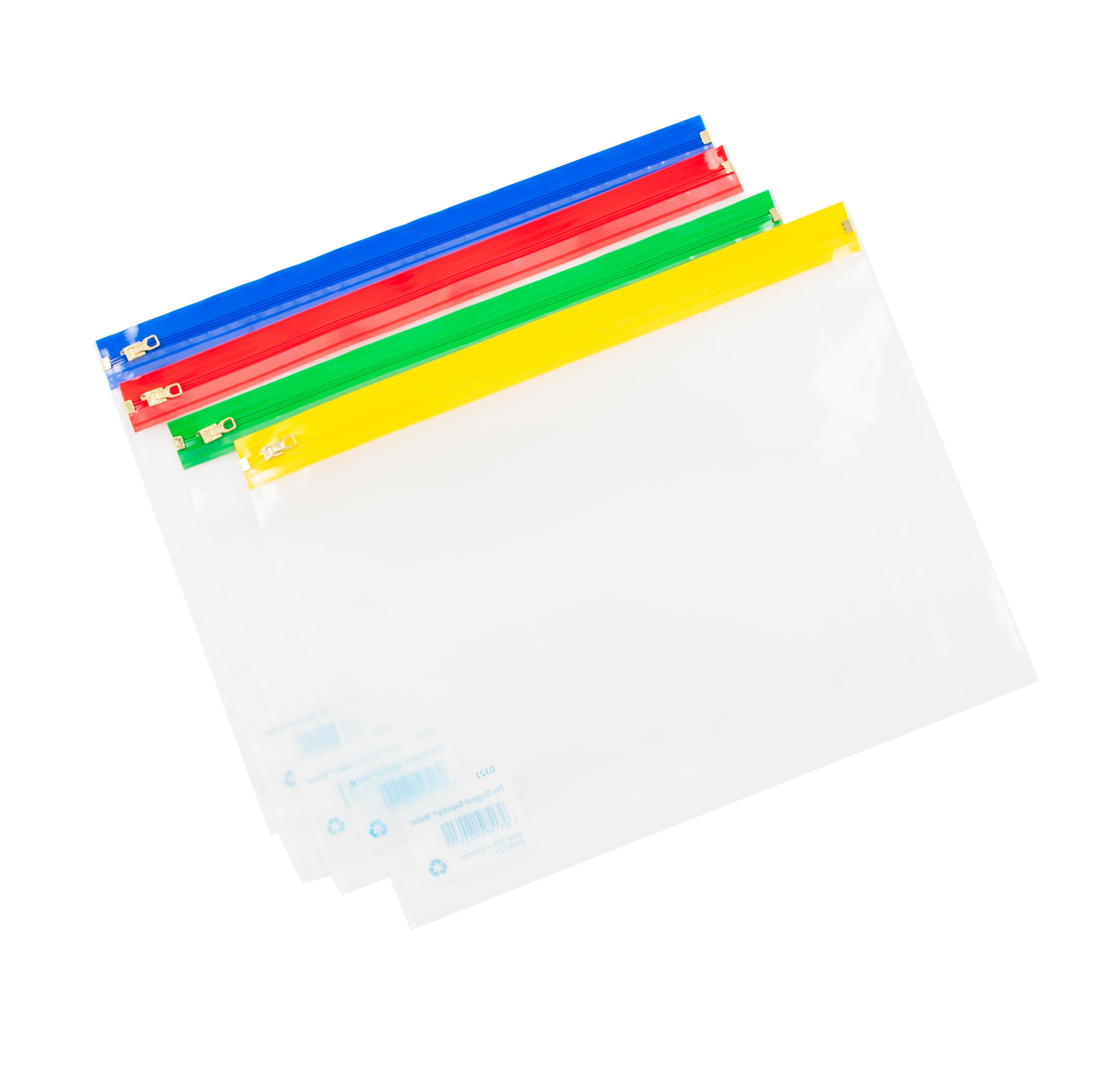Zip Wallet - A4 - Assorted - Pack of 100