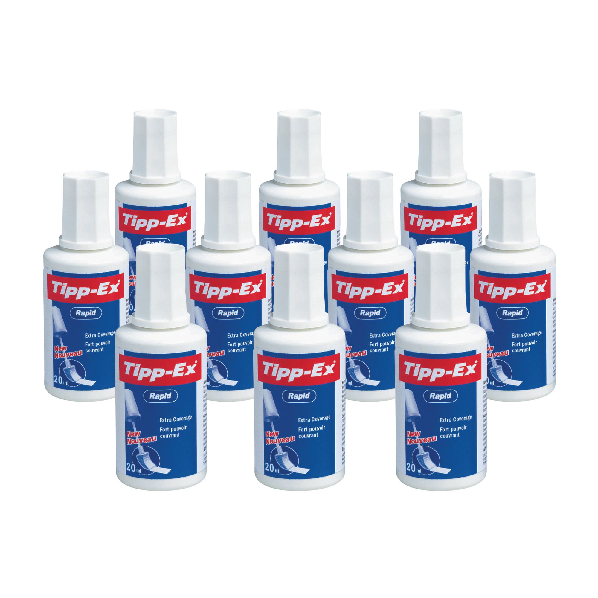 Hc Tipp Ex Rapid Correction Fluid ml White Pack Of 10 Findel International
