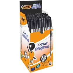 BIC CRISTAL BALL POINT PENS 10pk BLACK BLUE ASSORTED FUN MEDIUM POINT NEW