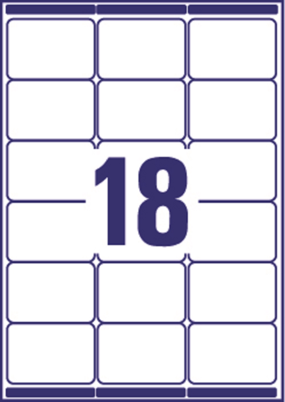 Avery Labels 63.5x46.6mm 18 Per Sht P100