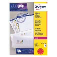 AVERY Jam-Free Quick PEEL Label - White - 63.5x46.6mm -18 Per Sheet - Pack of 100