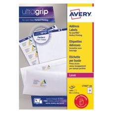 AVERY Jam-Free Quick PEEL Labels -White - 99.1x33.9mm -16 Per Sheet - Pack of 100