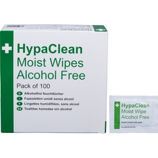 HypaClean Moist Wipes - Alcohol Free - Pack of 100