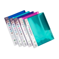Snopake Electra Display Book - A4 - Assorted - 24 Pockets - Pack of 10