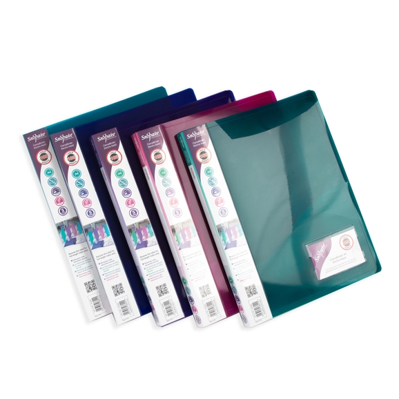 Rapesco A4 Flexi Presentation Display Book, Assorted Colours - Pack of 10  10 Pockets