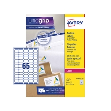 White Avery® Jam-Free Quick PEEL Labels - 65 Labels, 38.1 x 21.2mm