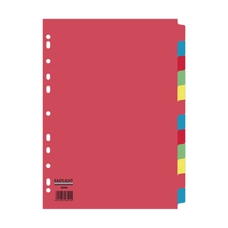 EASTLIGHT 12 Part Europunched Subject Dividers - A4 - Pack of 1