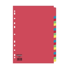 EASTLIGHT 20 Part Europunched Subject Dividers - A4 - Pack of 1