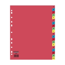 EASTLIGHT Extra Wide 20 Part A-Z Europunched Subject Dividers - A4 - Pack of 1