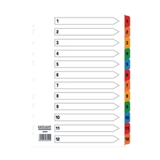 EASTLIGHT 1-12- Part Europunched Mylar Dividers - A4 - Pack of 1