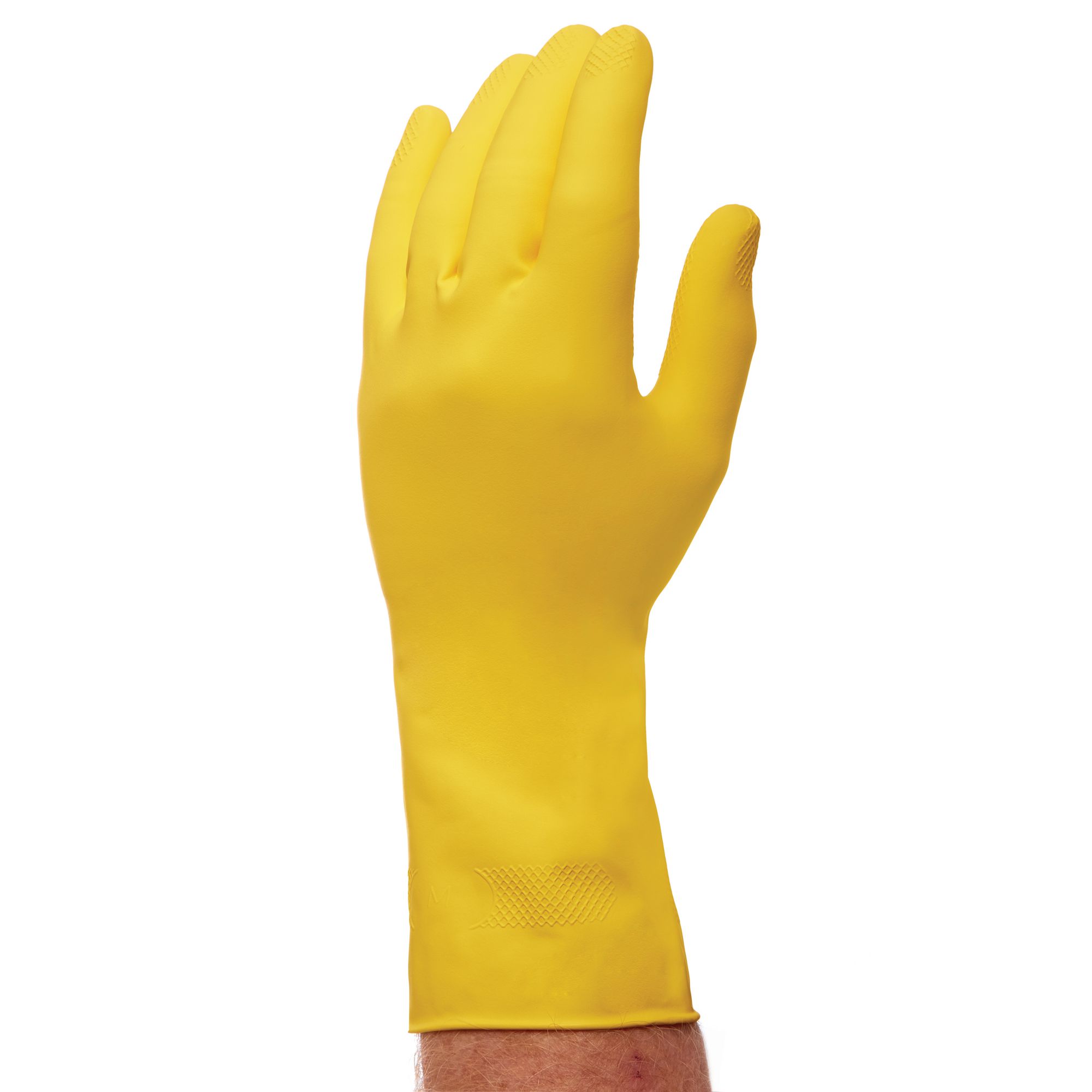 H-hold Rubber Gloves Yel Small