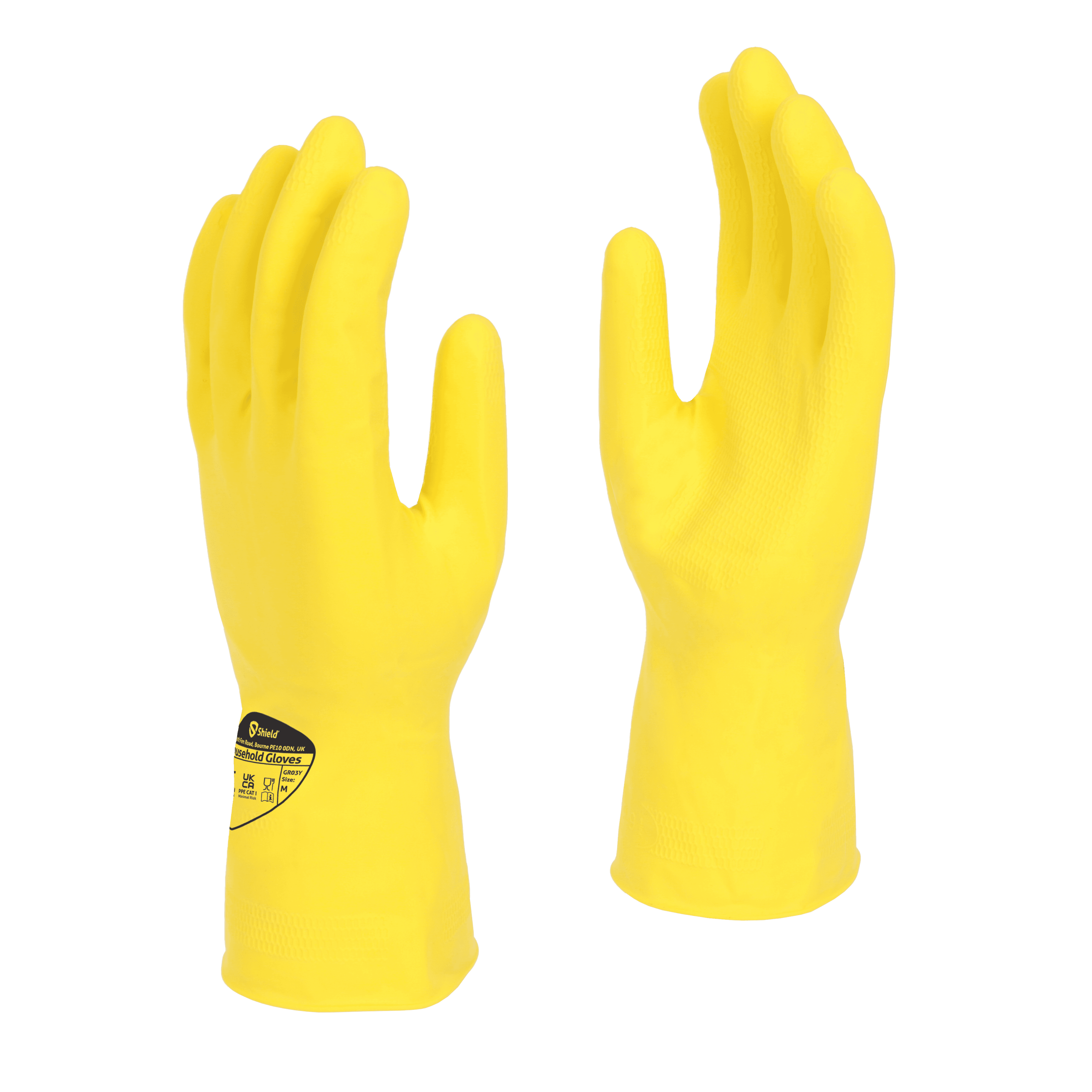 Polyco Medium Yellow General Purpose Rubber Gloves - Pair