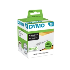 DYMO Authentic LW Address Labels - 28mm x 89mm - Roll of 130, 2 Pack (260 Easy-Peel Labels)