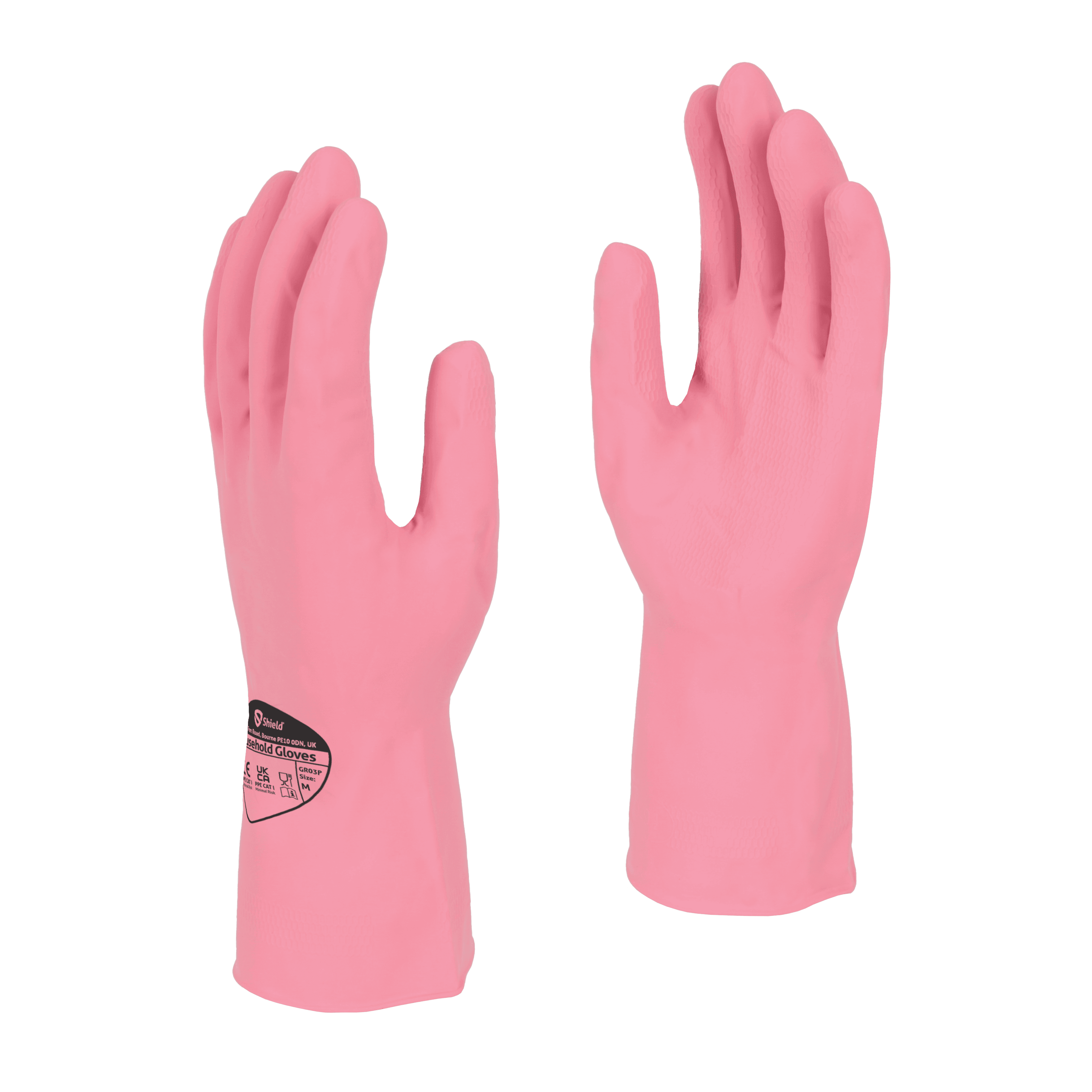 Polyco Large Pink General Purpose Rubber Gloves - Pair