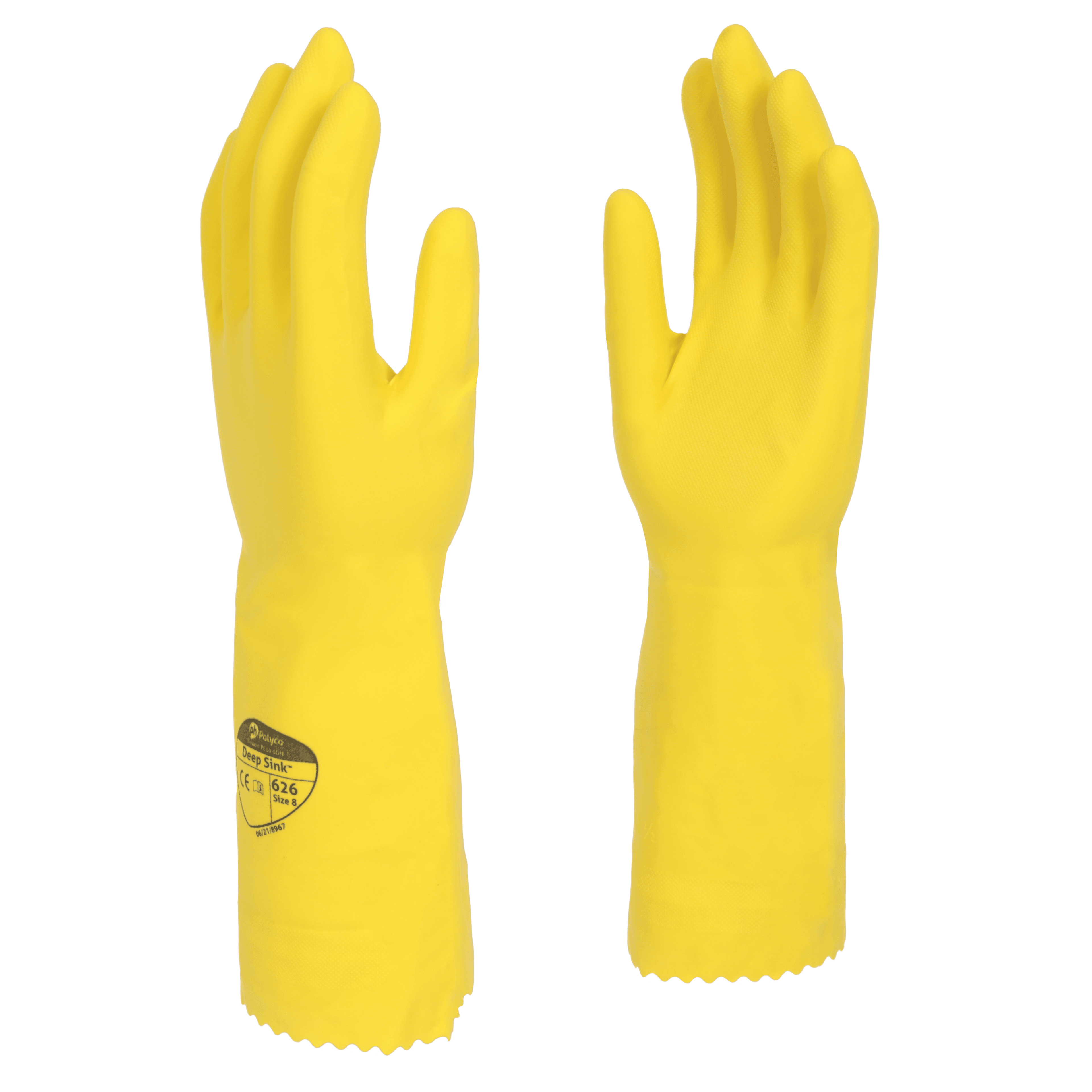 Polyco Large Yellow Extra Long General Purpose Gloves - Pair
