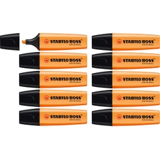STABILO Boss Original Highlighter - Orange - Pack of 10