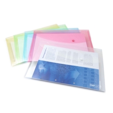 RAPESCO Pastel Transparent Popper Wallet - Foolscap - Pack of 5