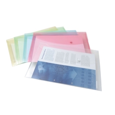 Rapesco Popper Wallet Foolscap Assorted Pastel - Pack of 5