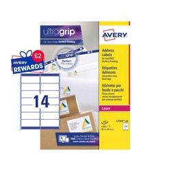 HE296614 - Avery® White Jam-Free Quick PEEL Labels - 14 Labels,  x   | Findel Education