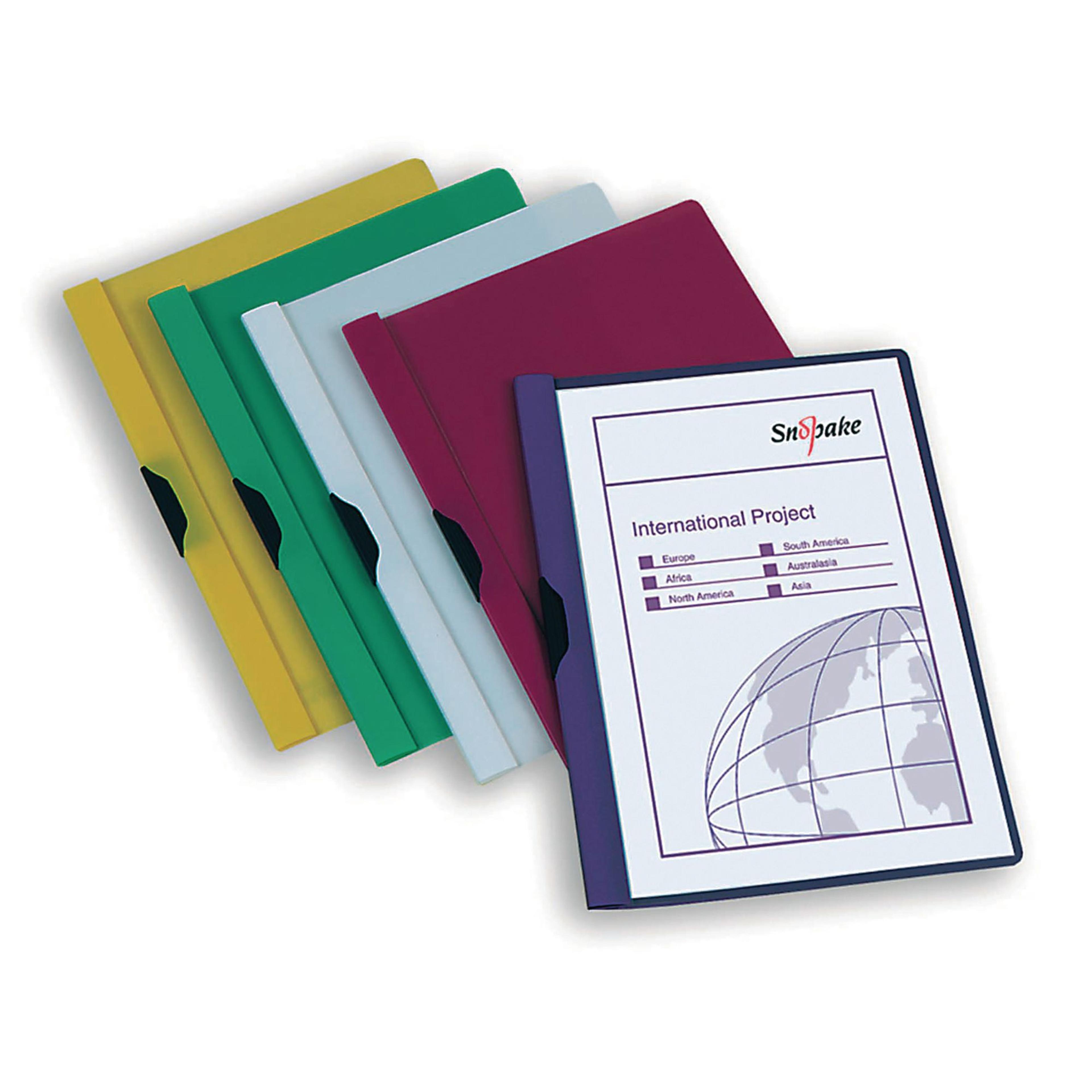 Snopake Clip File - A4 - Assorted - Pack of 5