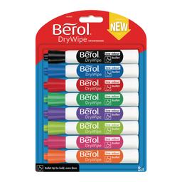 Berol Whiteboard Marker - Assorted - Bullet Tip - Pack of 8