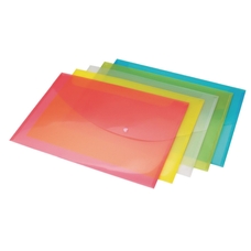 RAPESCO Popper Wallet - A5 - Assorted Bright - Pack of 5