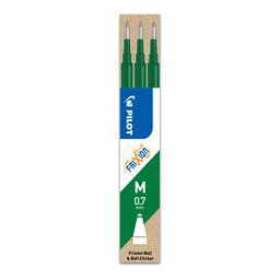 PILOT FriXion Ball and Clicker Refill Pen - Green - Pack of 3
