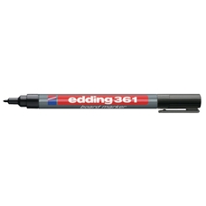 Edding 361 Whiteboard Marker Pens Black, Fine Tip - Pack of 50