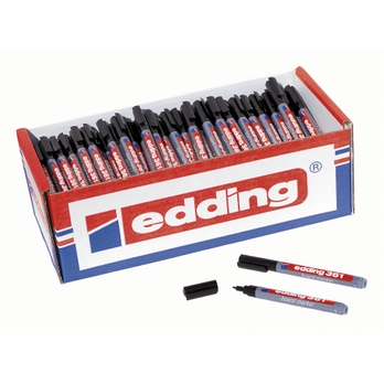 HE300579 - Edding 361 Whiteboard Marker Pens Black, Fine Tip - of 200 | Findel Education