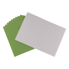 A4 Exercise Book 64 Page, 10mm Squared, Light Green - Pack of 50