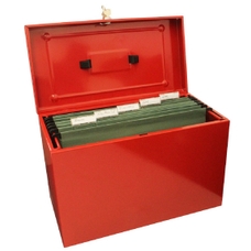 Metal Box File - Foolscap - Red - Pack of 1