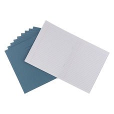 9x7" Exercise Book 64 Page, 8mm Ruled With Margin, Light Blue- Pack of 100