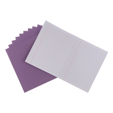 9x7" Exercise Book 80 Page, 8mm Ruled With Margin, Purple - Pack of 100