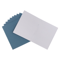 9x7" Exercise Book 80 Page, 5mm Squared, Light Blue - Pack of 100