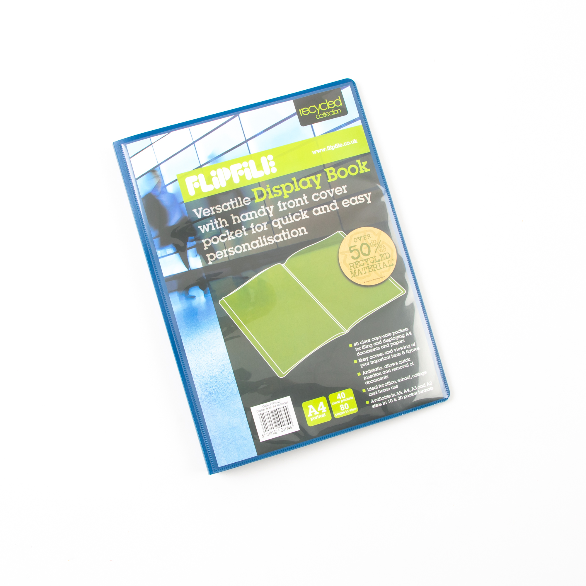 Tallon A4 40-Pocket Display Book – Plastic Document Wallet Folder For Presentations