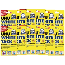 UHU White Tack - 86.5g  - Pack of 12