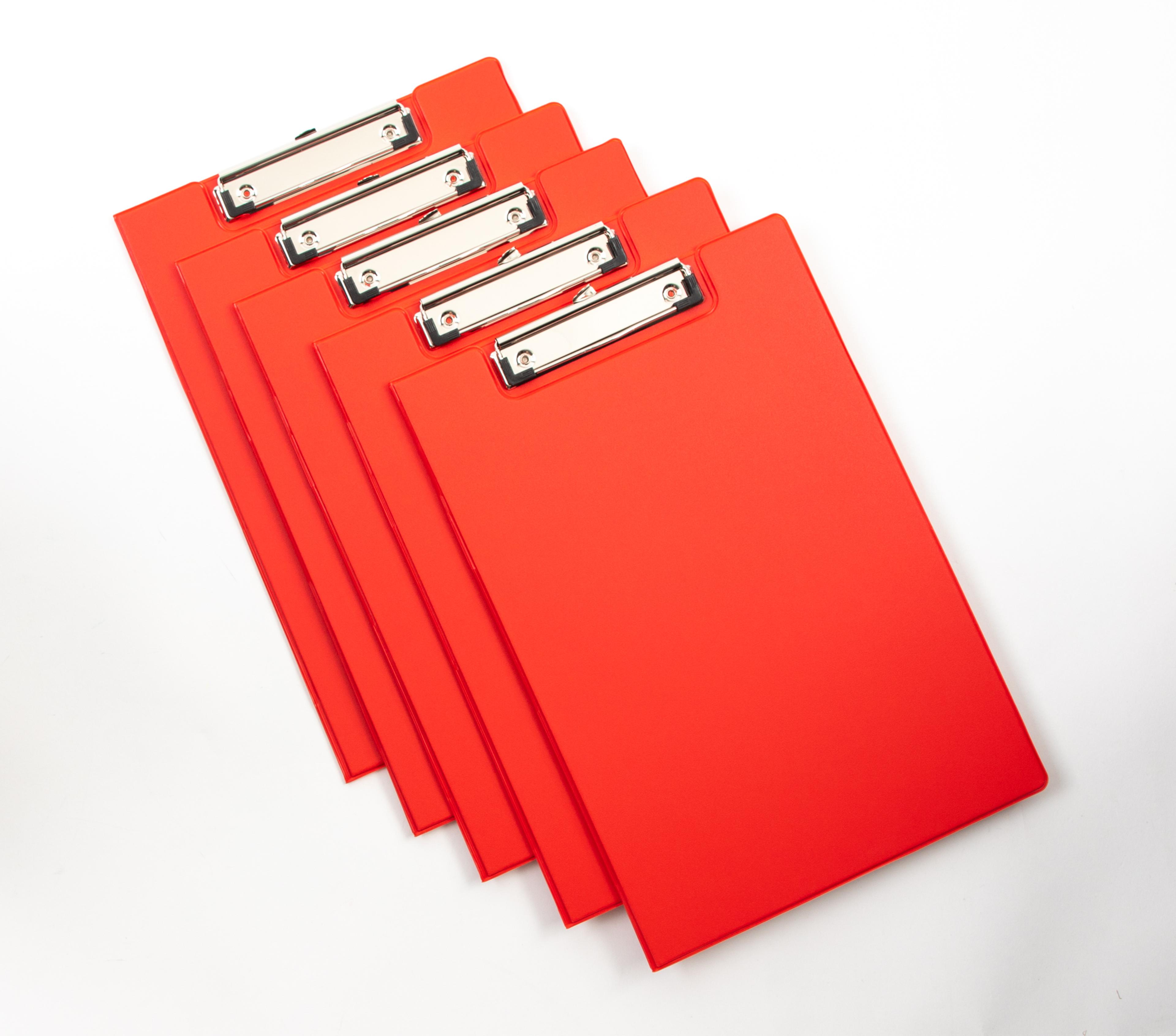 RAPESCO PVC Clipboard - A4 - Red - Pack of 10