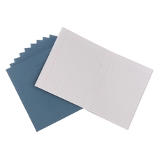 9x7" Exercise Book 120 Page, 8mm Ruled With Margin, Light Blue - Pack of 50