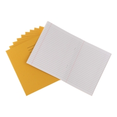 Classmates 9x7" Exercise Book 120 Page, 8mm Ruled With Margin, Yellow - Pack of 50