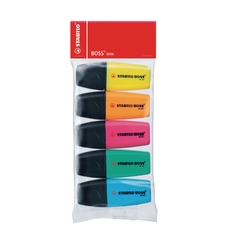 Stabilo Mini Highlighter Assorted - Pack of 5
