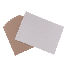 A4 Exercise Book 64 Page, 8mm Ruled With Margin, Buff - Pack of 50